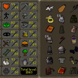 Main | Staker | TTL: 1863 | CL: 125 | QP: 190 [B Gloves, Defender, Fire Cape, Piety, Void, Max Melee, Max POH, Pets + MORE!] - Jagex Launcher-ACCN-OSRS1854 0